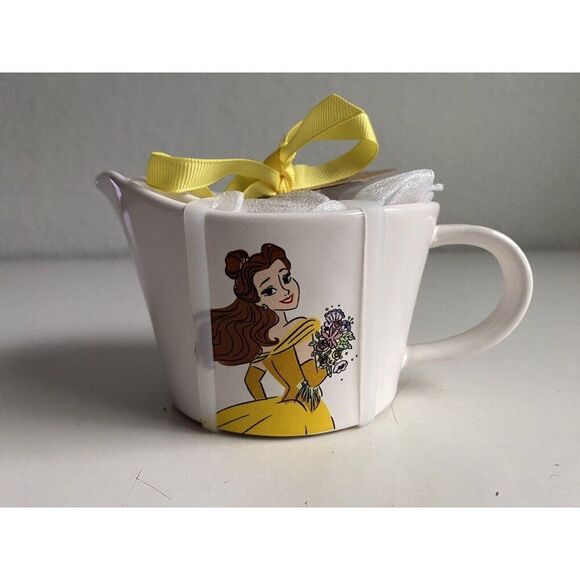 Set Of 4 Rae Dunn Disney Beauty And The Beast BELLE Measuring Cups With Handle - Picture 1 of 11
